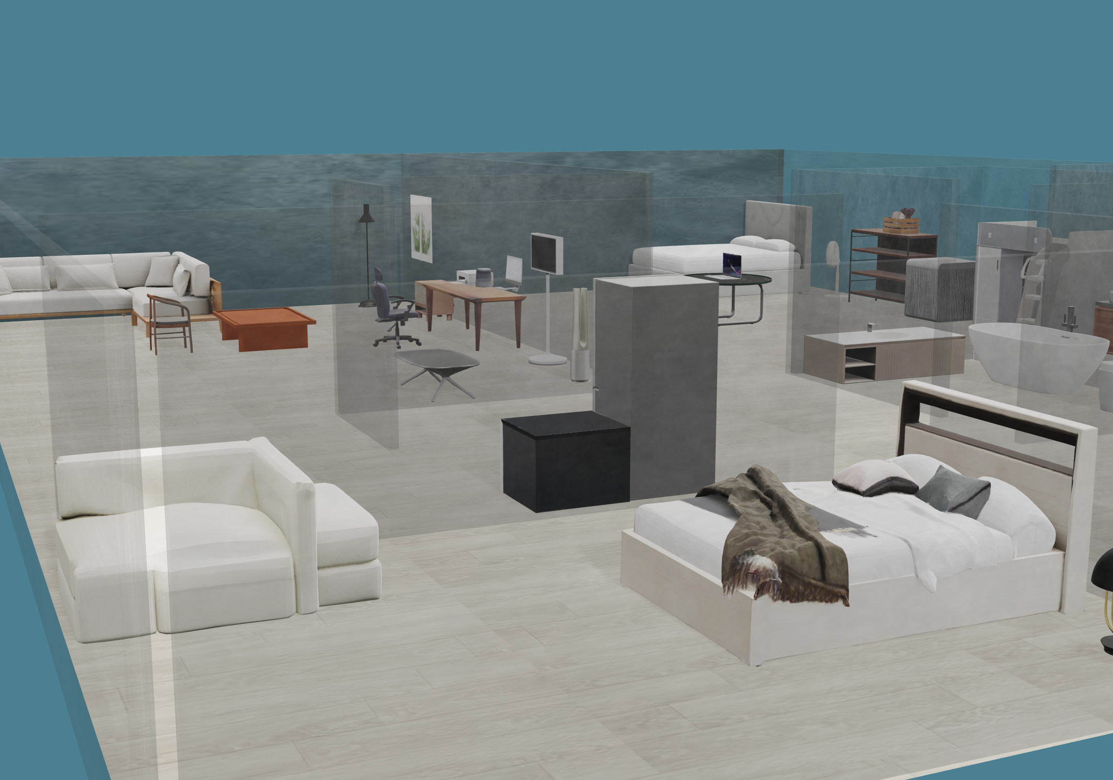 단정하게 스타일링한 3베이 아파트